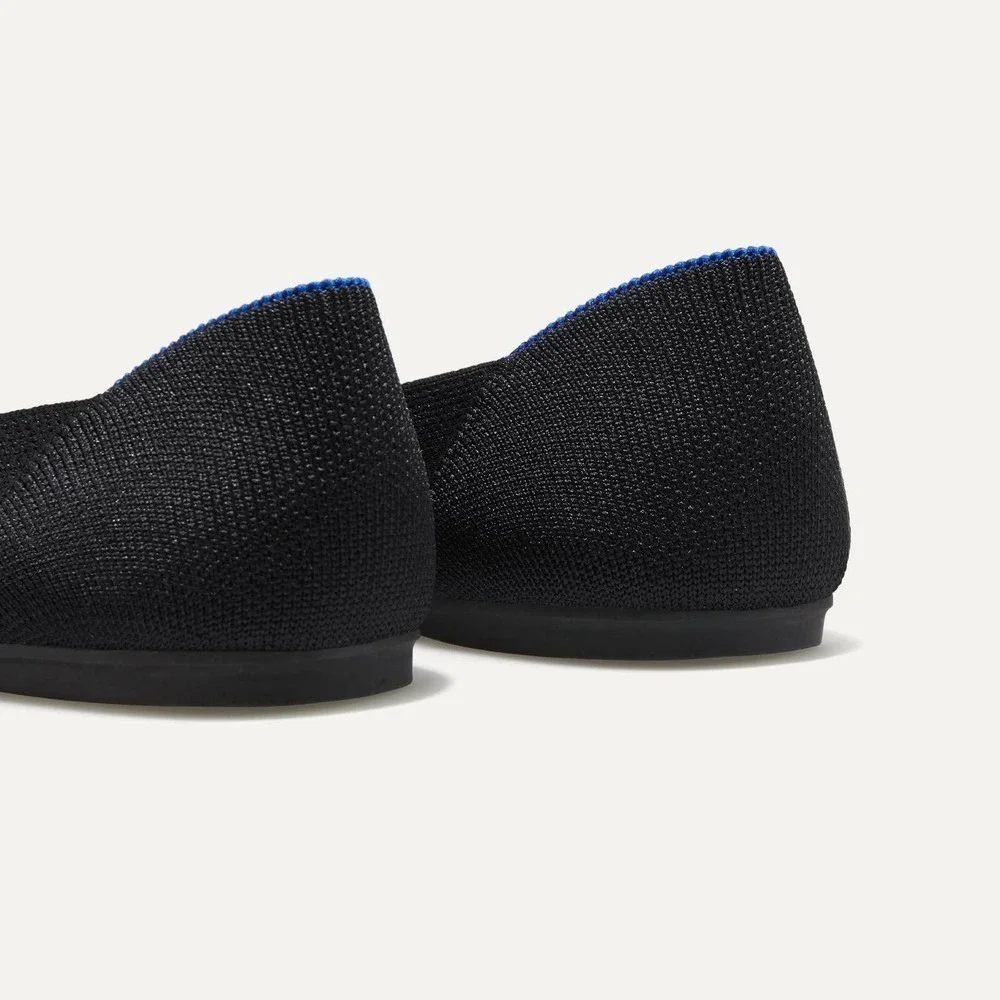 Rothy's Black Neutral The Square Flat Soft Classic Shoes Size 7.5 NWOB - Picture 5 of 13